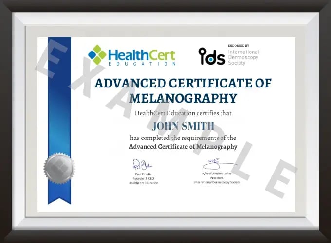 advanced melanography certificate