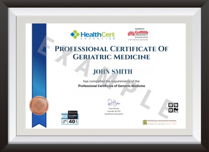 Professional Certificate of Geriatric Medicine