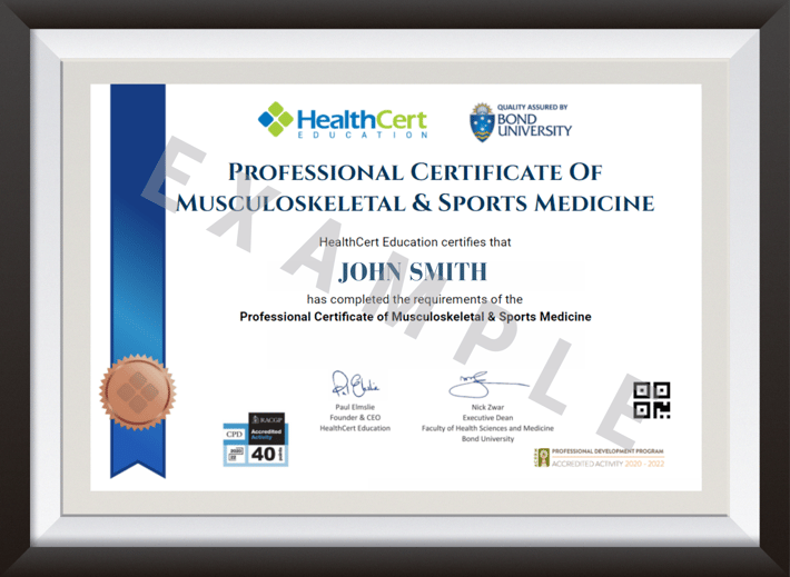 Certificate & Diploma Program in Musculoskeletal & Sports Medicine