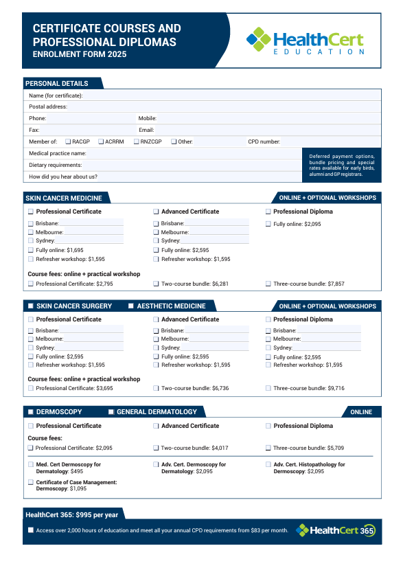 2025 enrolment form